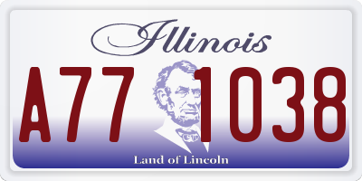 IL license plate A771038