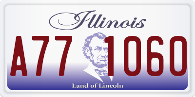 IL license plate A771060