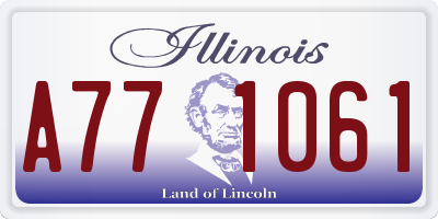 IL license plate A771061