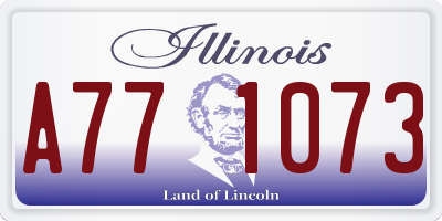 IL license plate A771073