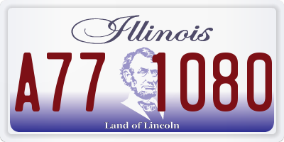 IL license plate A771080