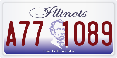 IL license plate A771089