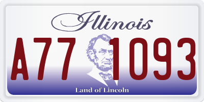 IL license plate A771093