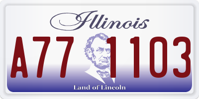 IL license plate A771103