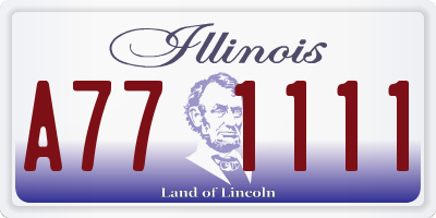 IL license plate A771111