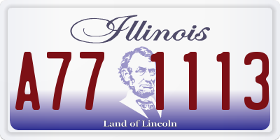 IL license plate A771113