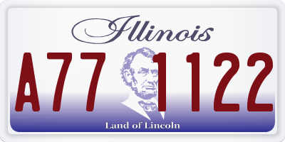 IL license plate A771122