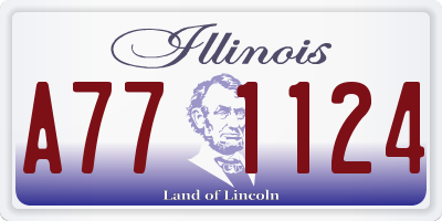 IL license plate A771124
