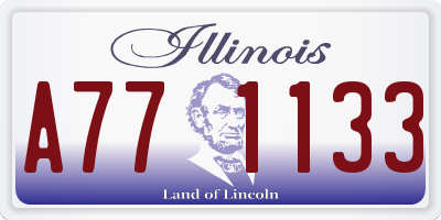 IL license plate A771133