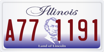 IL license plate A771191