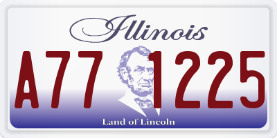 IL license plate A771225