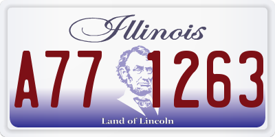 IL license plate A771263