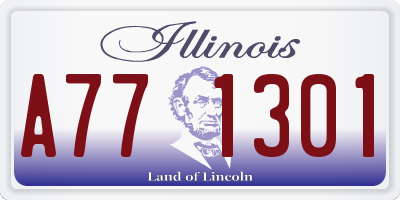 IL license plate A771301