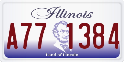 IL license plate A771384