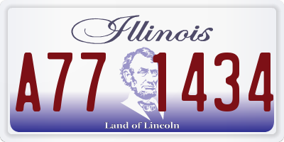 IL license plate A771434