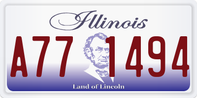 IL license plate A771494
