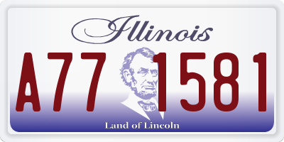 IL license plate A771581