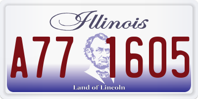 IL license plate A771605