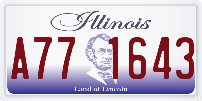 IL license plate A771643