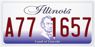 IL license plate A771657