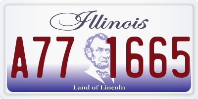 IL license plate A771665