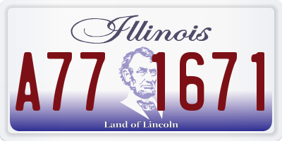 IL license plate A771671