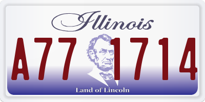 IL license plate A771714