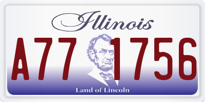 IL license plate A771756