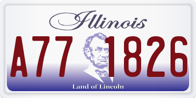 IL license plate A771826