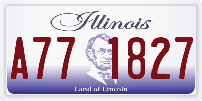 IL license plate A771827