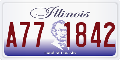 IL license plate A771842
