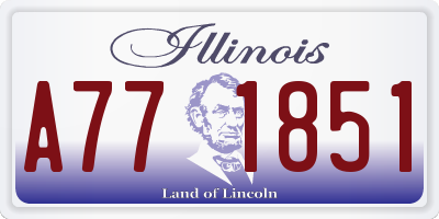 IL license plate A771851