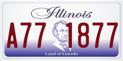 IL license plate A771877