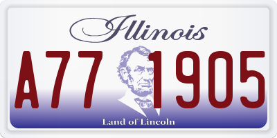 IL license plate A771905
