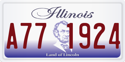 IL license plate A771924