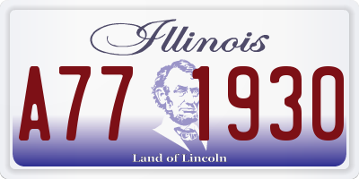 IL license plate A771930