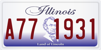 IL license plate A771931