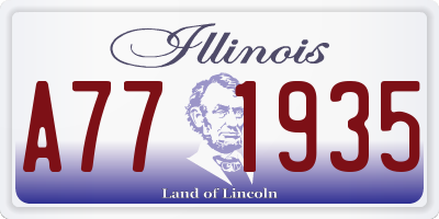 IL license plate A771935