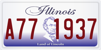 IL license plate A771937