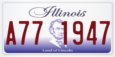 IL license plate A771947