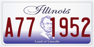 IL license plate A771952