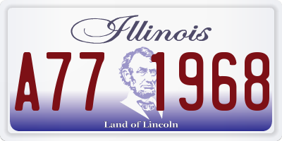 IL license plate A771968