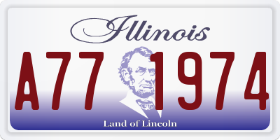 IL license plate A771974
