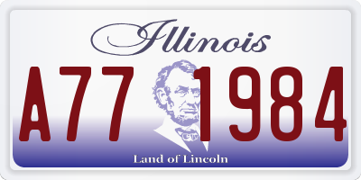 IL license plate A771984
