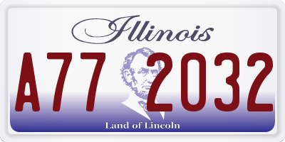 IL license plate A772032