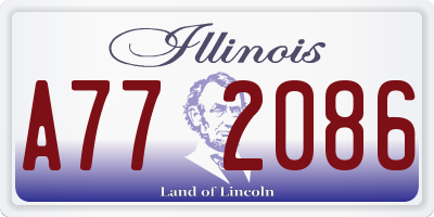 IL license plate A772086