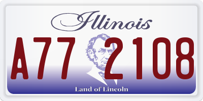 IL license plate A772108
