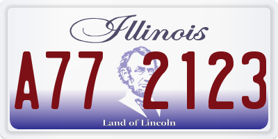 IL license plate A772123