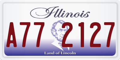 IL license plate A772127