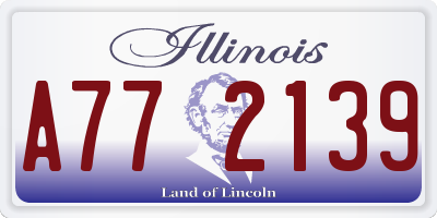 IL license plate A772139